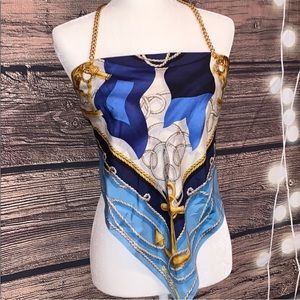 Ralph Lauren Black Label Nautical Hankerchief Top